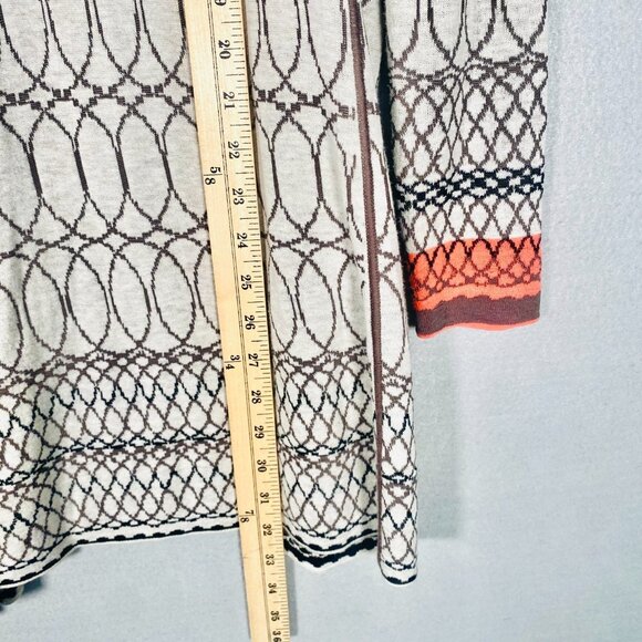 Nic Zoe Sweater Womens S Beige Orange Embroidered Open Cardigan Cottage - Picture 8 of 10